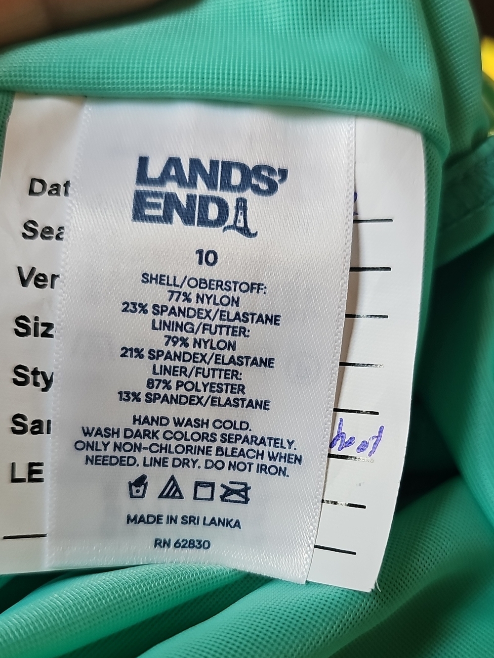 Lands' End Swim Skirt Bottom NWT Size 8 - Picture 5 of 7